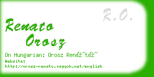 renato orosz business card